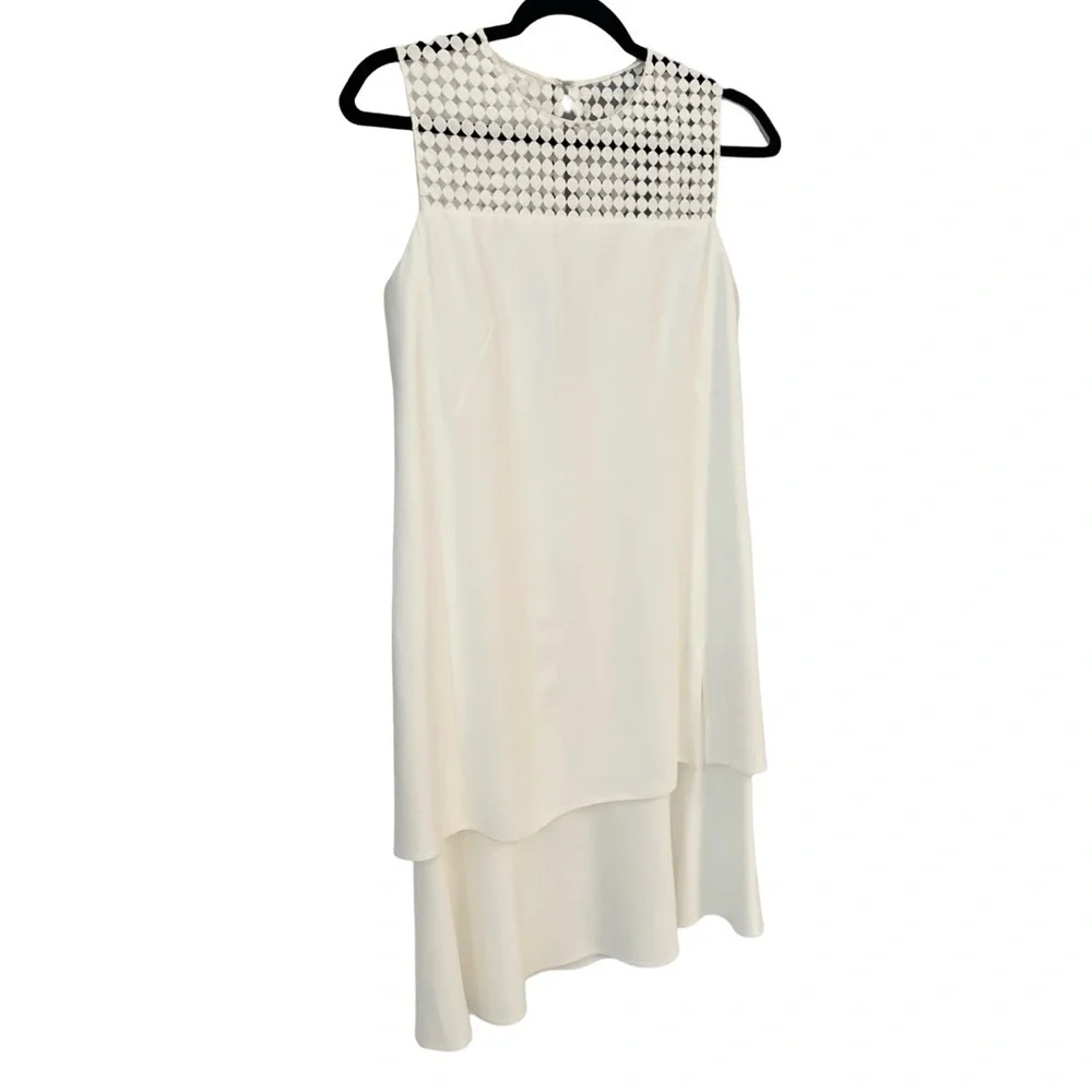 AKRIS Punto White Embroidered Dress NWOT Size 4 - Picture 3 of 16